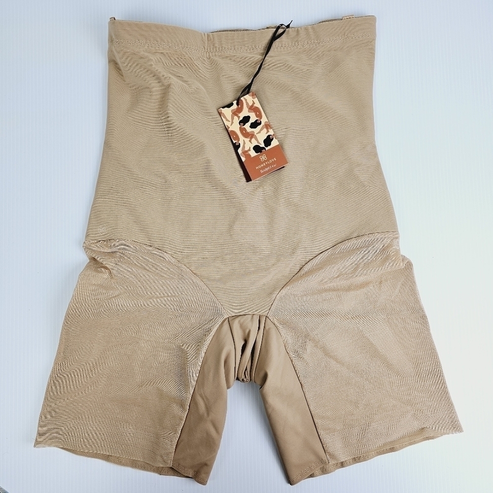 Honey Love Super Power Short Women's 2X Tan Flexible Sculpt Wear NWT
